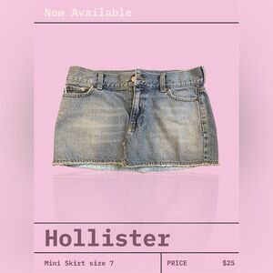 Hollister Blue Denim Skirt- size 7
Y2K.